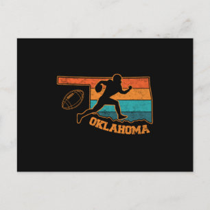 Postal Mapa colorido de la estatura del estado de Oklahom
