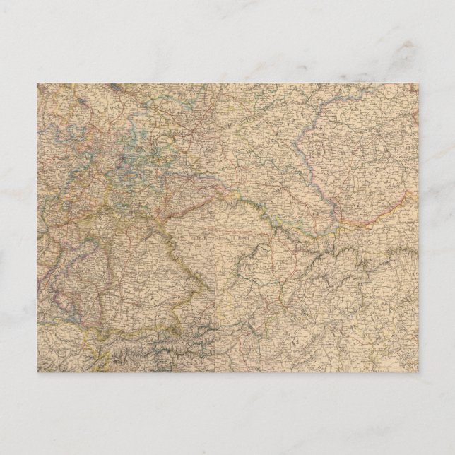 Postal Mapa compuesto de Alemania (Anverso)