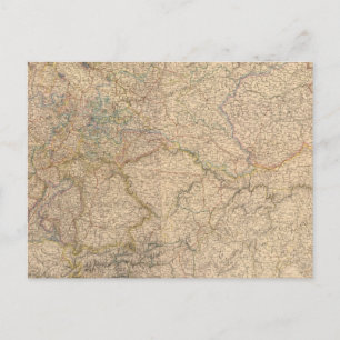 Postal Mapa compuesto de Alemania