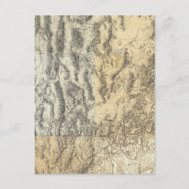 Postal Mapa compuesto de Arizona, Nevada y Utah (Anverso)