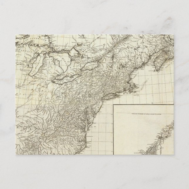 Postal Mapa compuesto de Canadá (Anverso)