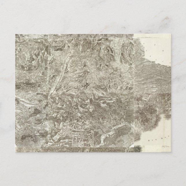 Postal Mapa compuesto de Francia (Anverso)