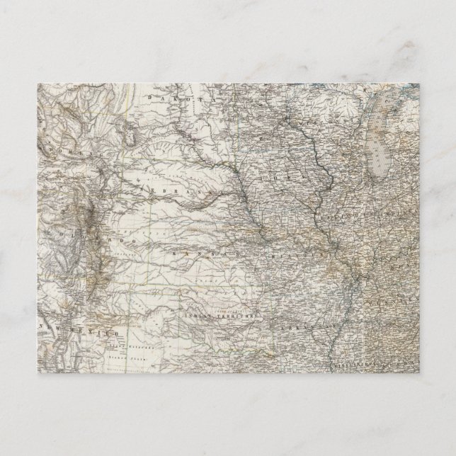 Postal Mapa compuesto de los Estados Unidos de América (Anverso)