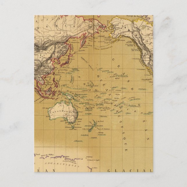 Postal Mapa continental (Anverso)