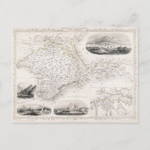Postal MAPA: CRIMEA, c1855