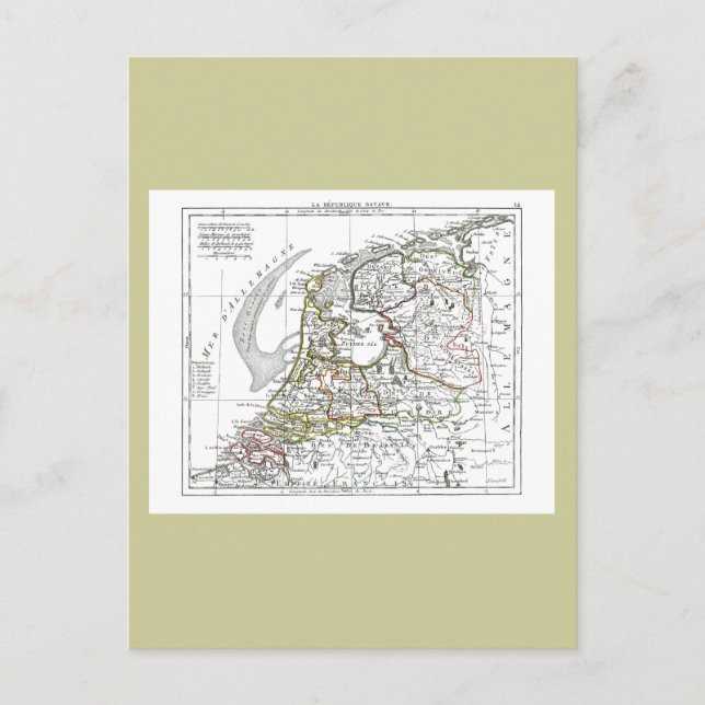 Postal Mapa de 1806 - La República Batave (Anverso)