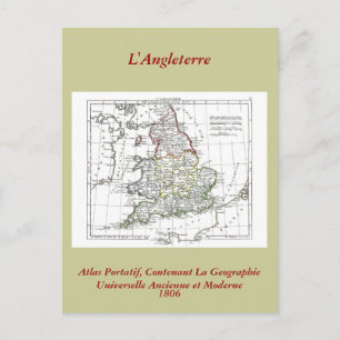 Postal Mapa de 1806 - L'Angleterre