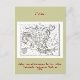 Postal Mapa de 1806 - L'Asie