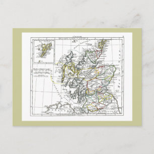 Postal Mapa de 1806 - L'Ecosse