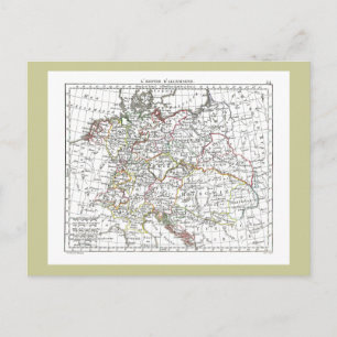 Postal Mapa de 1806 - L'Empire d'Allemagne