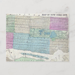 Postal Mapa de 1870 del Parque Central de la Ciudad de Nu