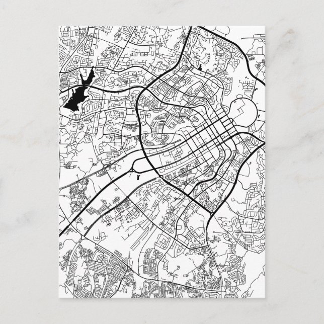 Postal Mapa de Abuja Nigeria (Anverso)