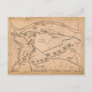 Postal Mapa de acampamiento de forja del valle (diciembre