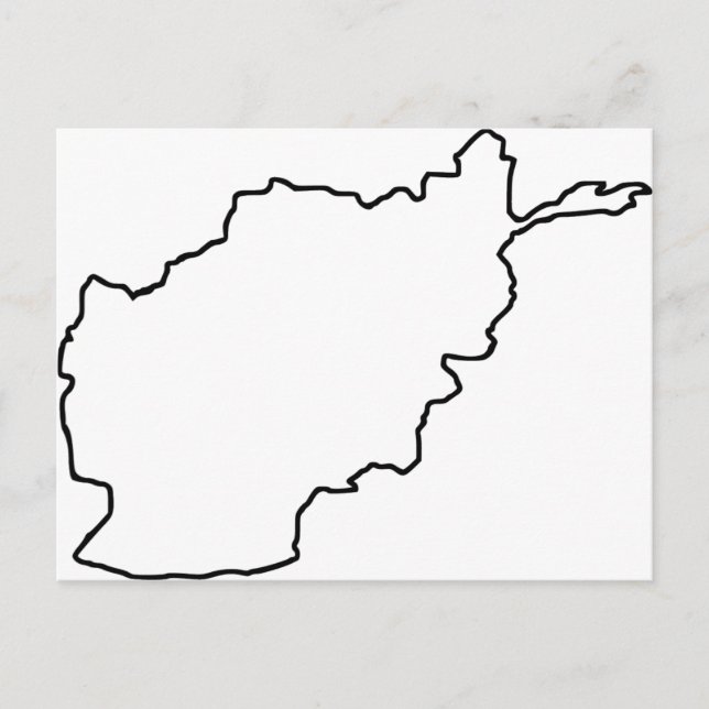Postal Mapa de Afganistán (Anverso)