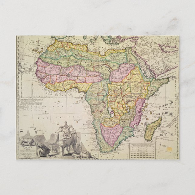 Postal Mapa de África (Anverso)