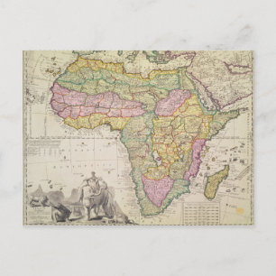Postal Mapa de África