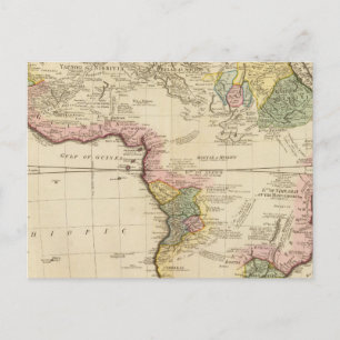 Postal Mapa de África