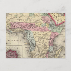 Postal Mapa De África