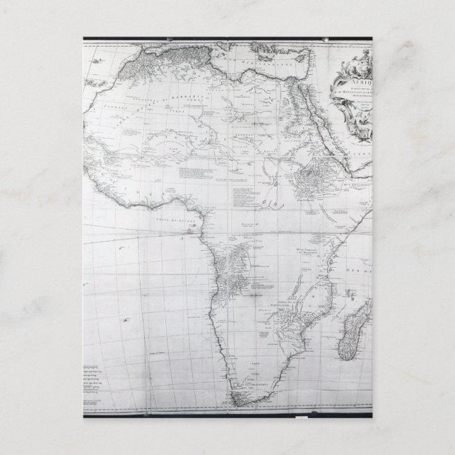 Postal Mapa de África (Anverso)