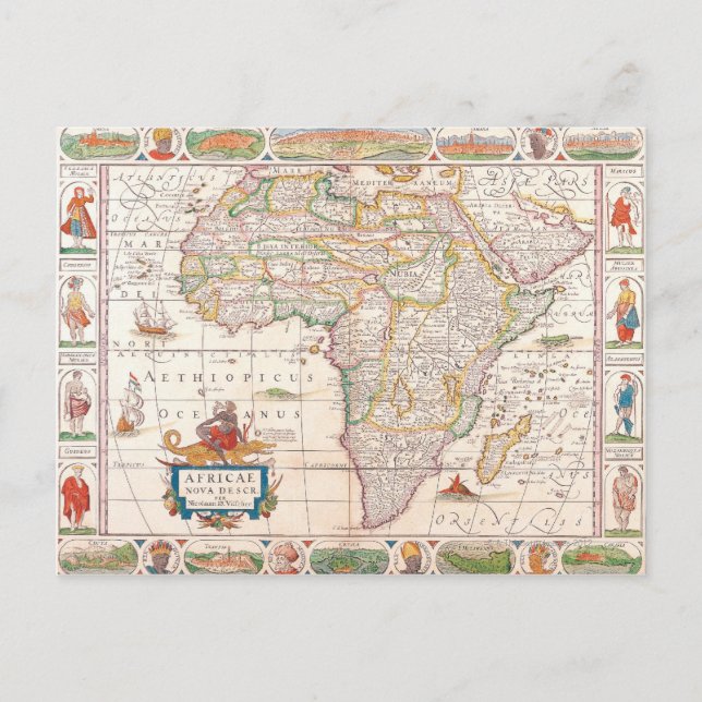 Postal Mapa de África 2 (Anverso)
