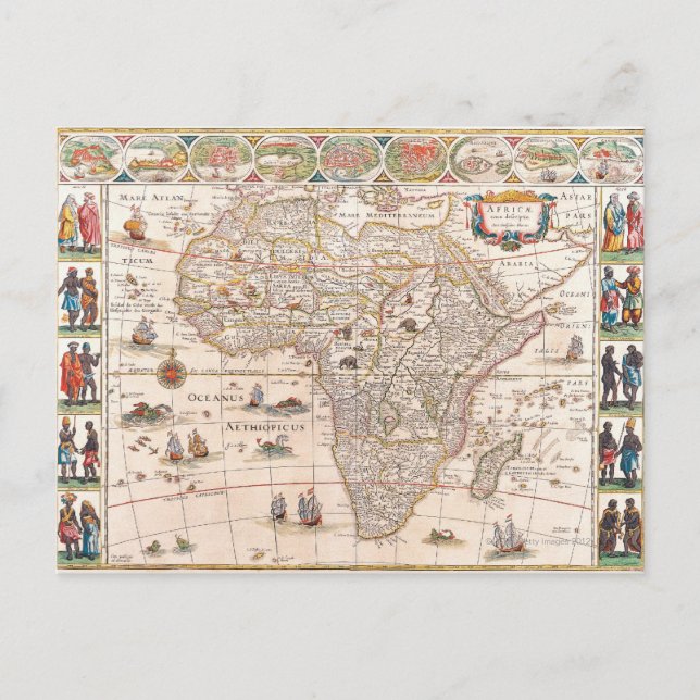 Postal Mapa de África 3 (Anverso)