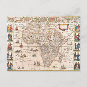 Postal Mapa de África 3