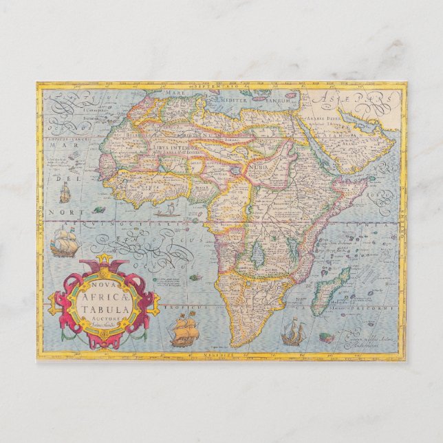 Postal Mapa de África 4 (Anverso)