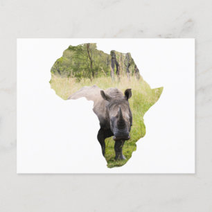 Postal Mapa de África al atardecer