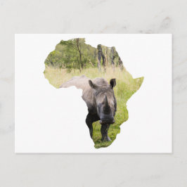 Postal Mapa de África al atardecer