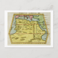 Mapa de África del Norte, años 1580 (grabado de co