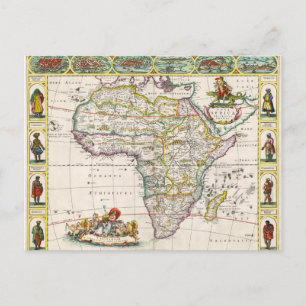 Postal Mapa de África   Nova África