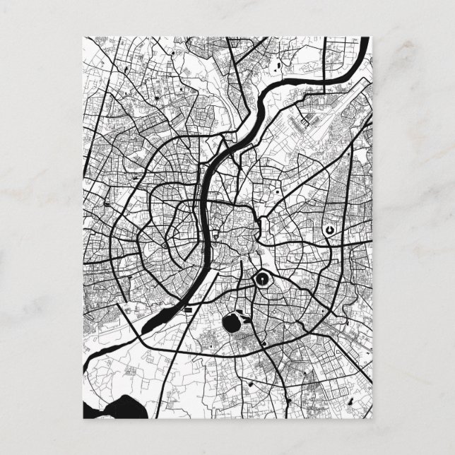 Postal Mapa de Ahmedabad Guyarat (Anverso)