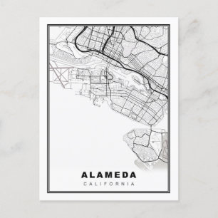 Postal Mapa de Alameda
