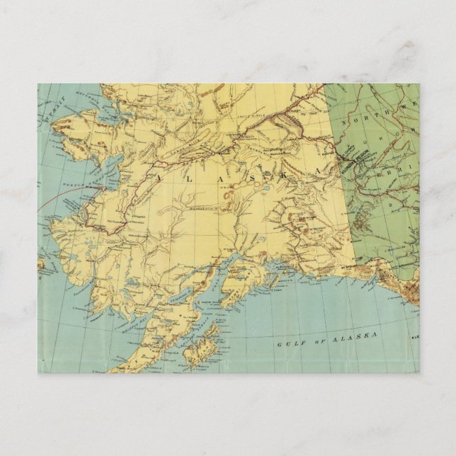 Postal Mapa de Alaska de Rand McNally (Anverso)