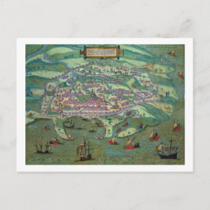 Postal Mapa de Alejandría, de 'Civitates Orbis Terrarum'