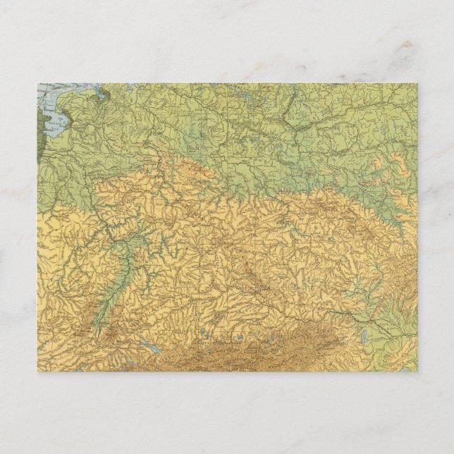 Postal Mapa de Alemania (Anverso)