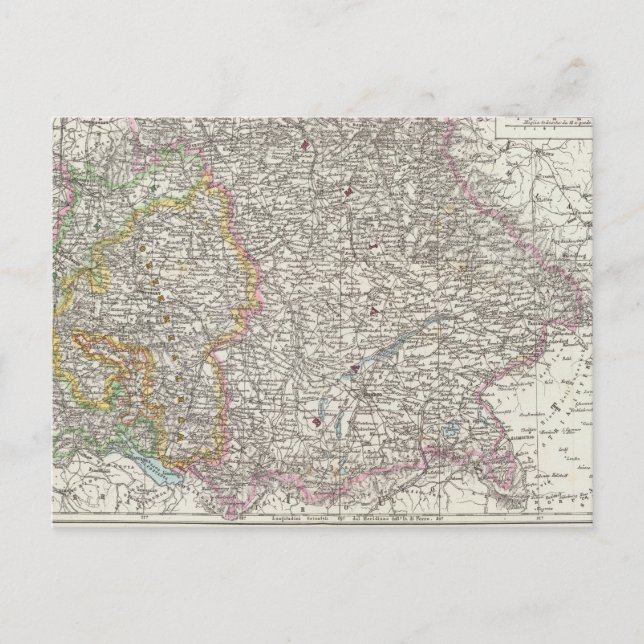 Postal Mapa de Alemania (Anverso)