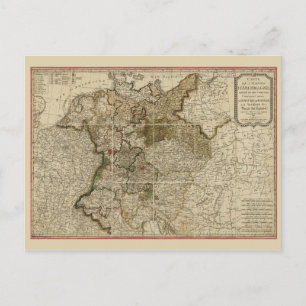 Postal Mapa de Alemania (1800)