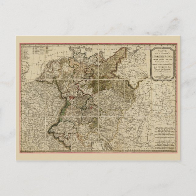 Postal Mapa de Alemania (1800) (Anverso)