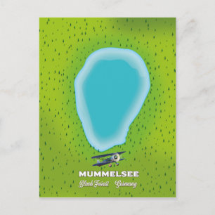 Postal Mapa de Alemania de la Selva Negra.