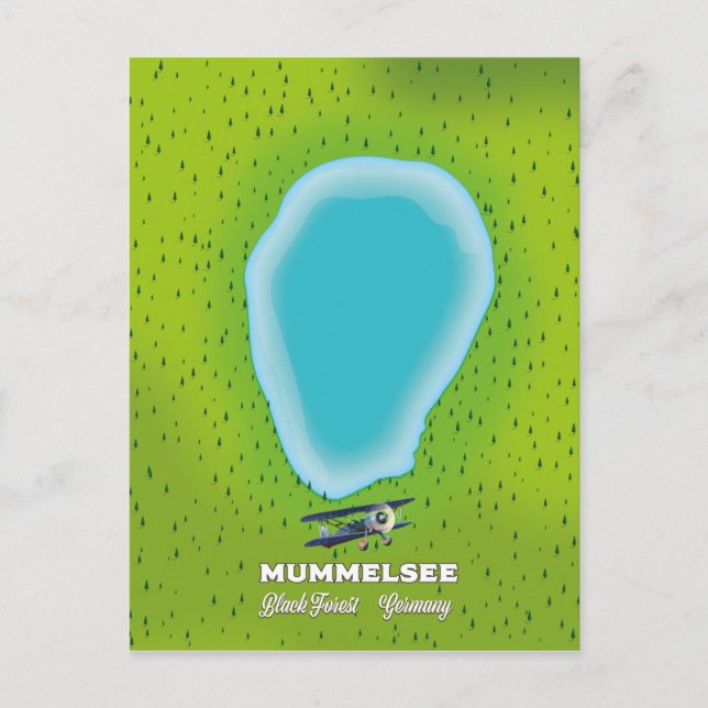 Postal Mapa de Alemania de la Selva Negra. (Anverso)