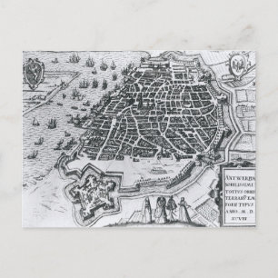 Postal Mapa de Amberes, 1598