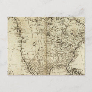 Postal Mapa de América del Norte