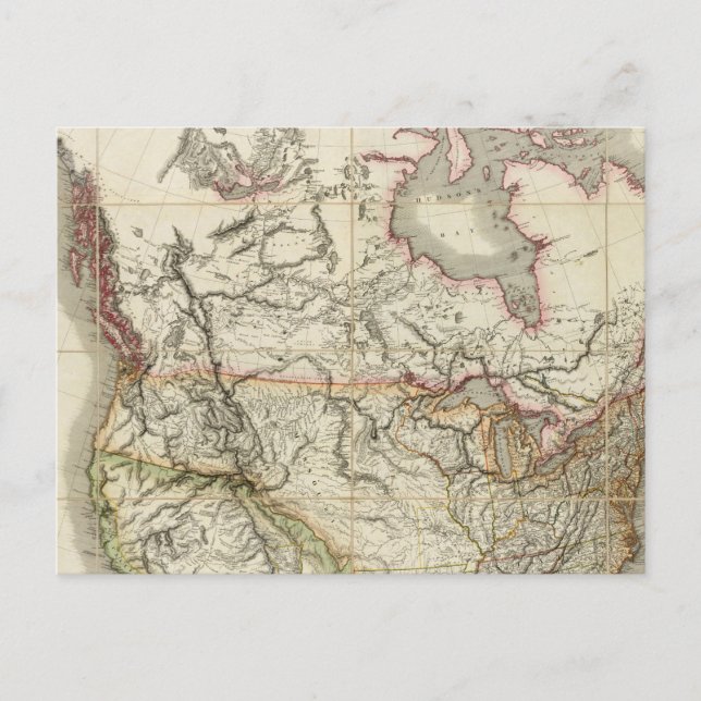 Postal Mapa de América del Norte 4 (Anverso)