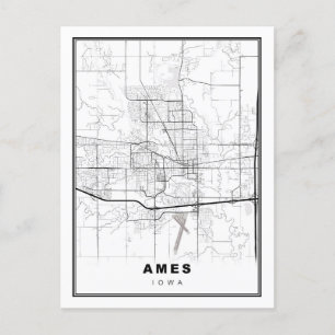 Postal Mapa de Ames