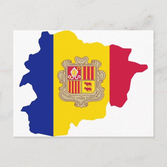 Postal Mapa de Andorra AD (Anverso)