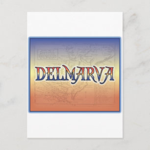Postal Mapa de antigüedades DelMarVa