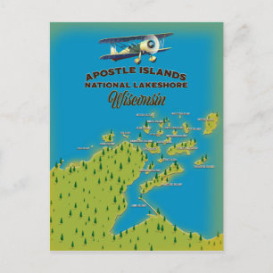 Postal mapa de Apostle Islands National Lakeshore