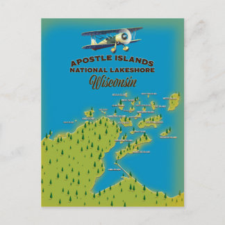 Postal mapa de Apostle Islands National Lakeshore