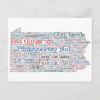 Mapa de arte de palabras de jerga de Pennsylvania 